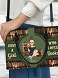 Just A Girl Who Loves Books - Gift For Reading Lovers - Personalized Leather Bag - thumbnail 3