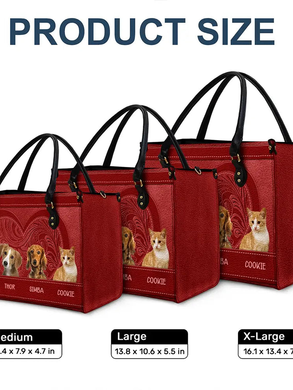 Custom Photo Best Friend For Life Dog Cat - Personalized Leather Bag 7