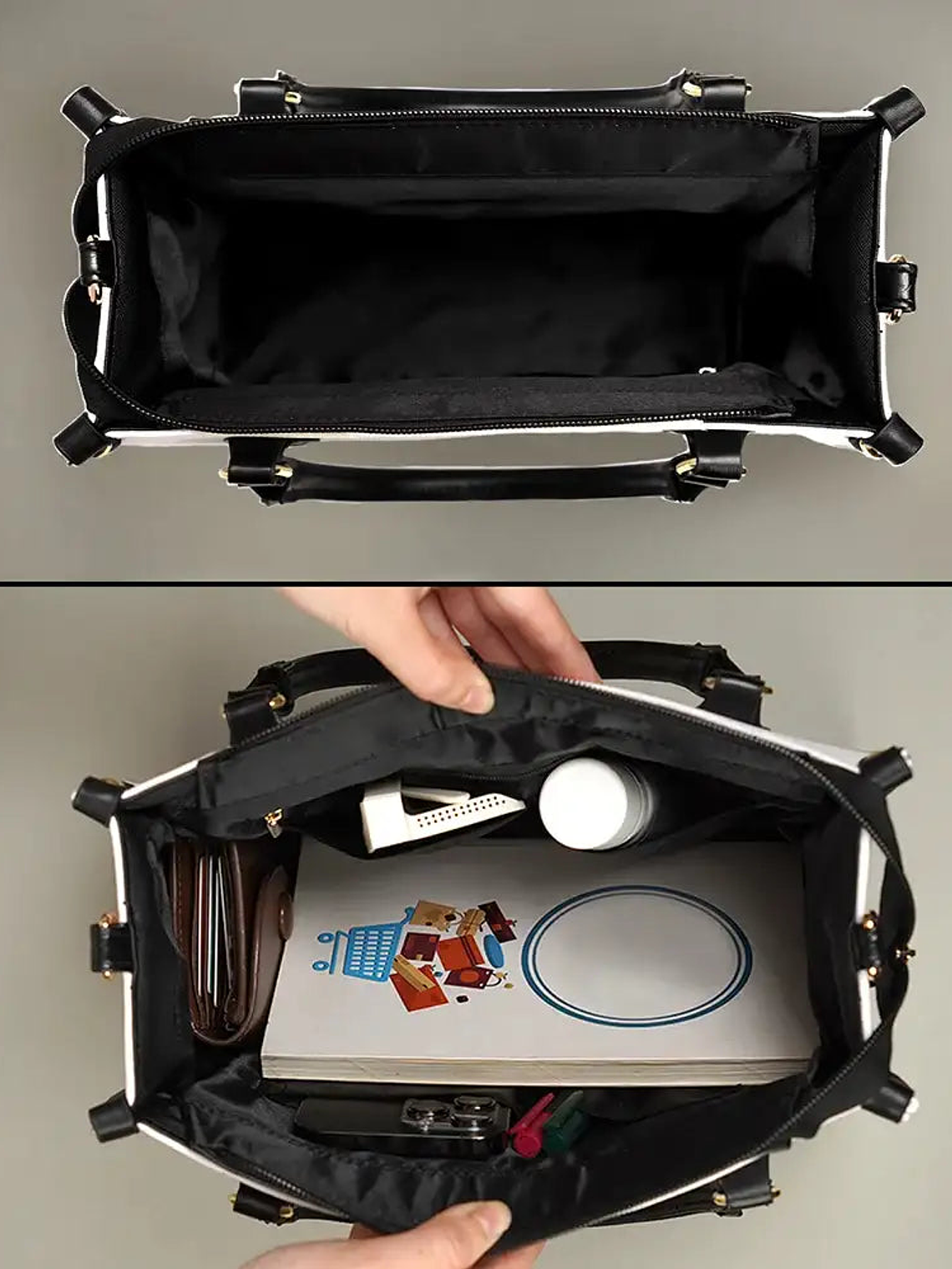 Grandma Mom Butterflies - Personalized Leather Bag 5