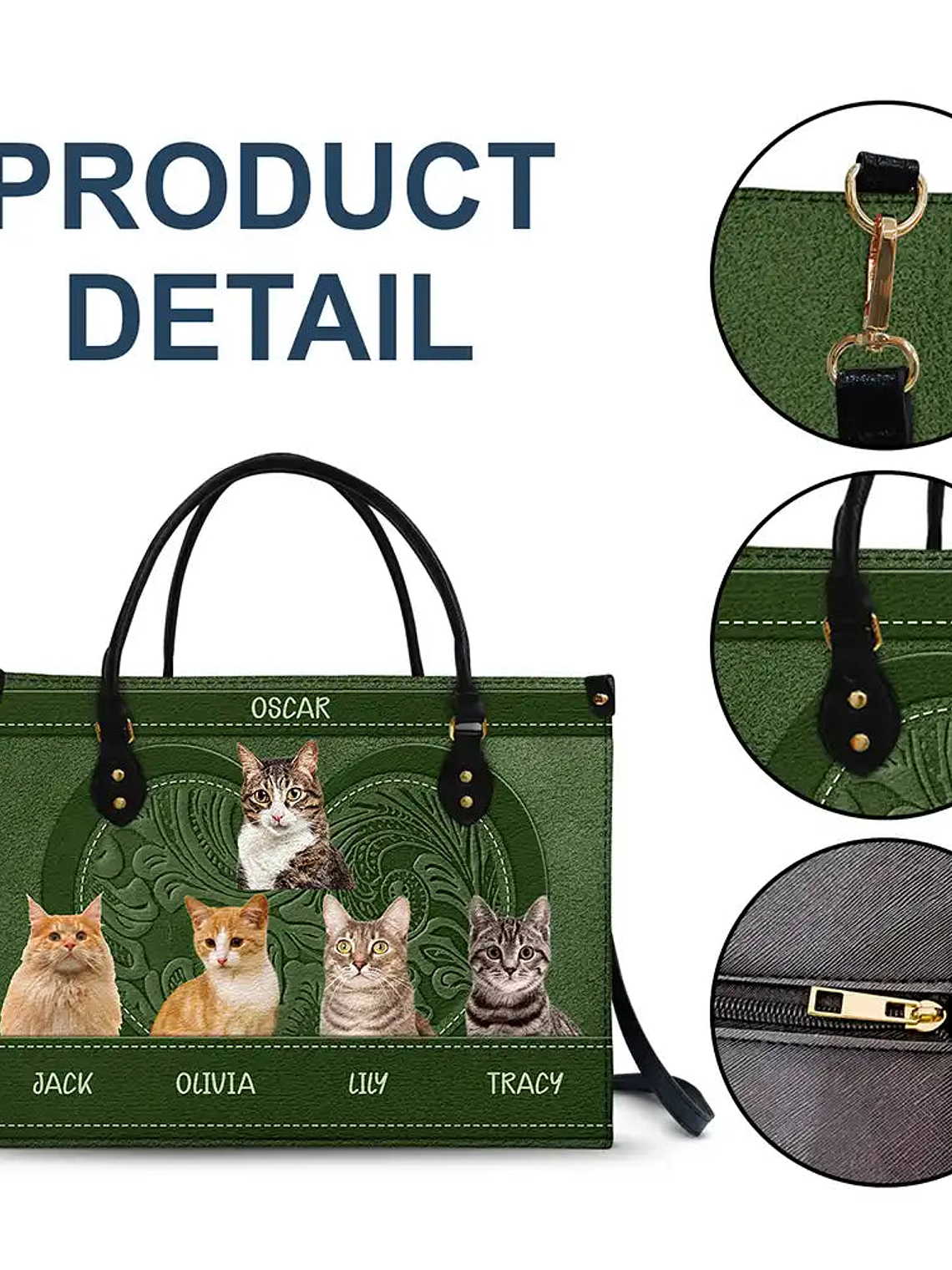 Custom Photo Best Friend For Life Dog Cat - Personalized Leather Bag 8