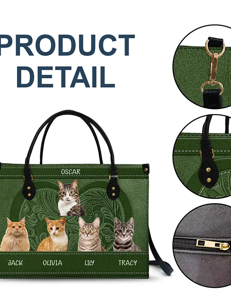 Custom Photo Best Friend For Life Dog Cat - Personalized Leather Bag 8