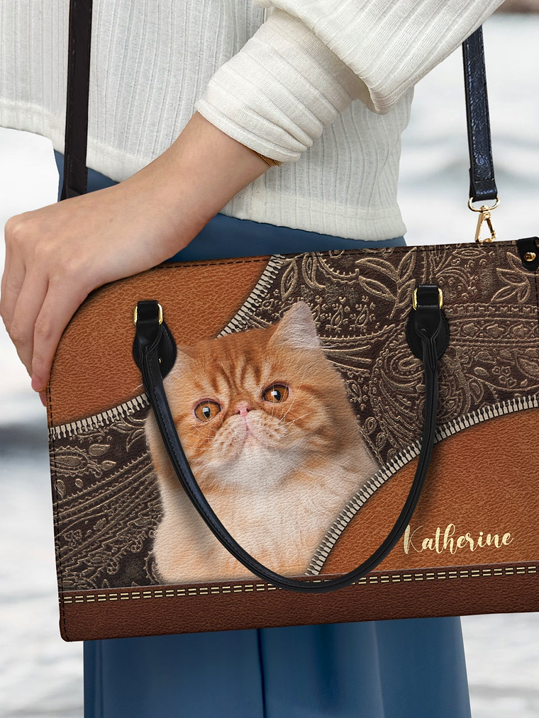 Custom Photo Dog Face - Gift For Pet Lovers - Personalized Leather Bag 4