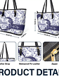 Chinoiserie Toile Grandma Mom - Personalized Leather Tote Bag - Vorschaubild 5