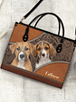 Custom Photo Dog Face - Gift For Pet Lovers - Personalized Leather Bag - Vorschaubild 5
