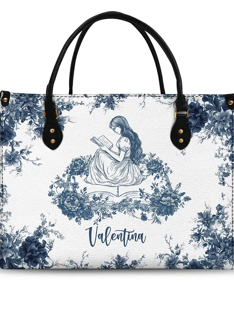 A Chapter Of Chinoiserie Toile - Personalized Leather Bag 1
