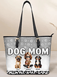 Leopard Dog Mom - Personalized Leather Tote Bag - Vorschaubild 1