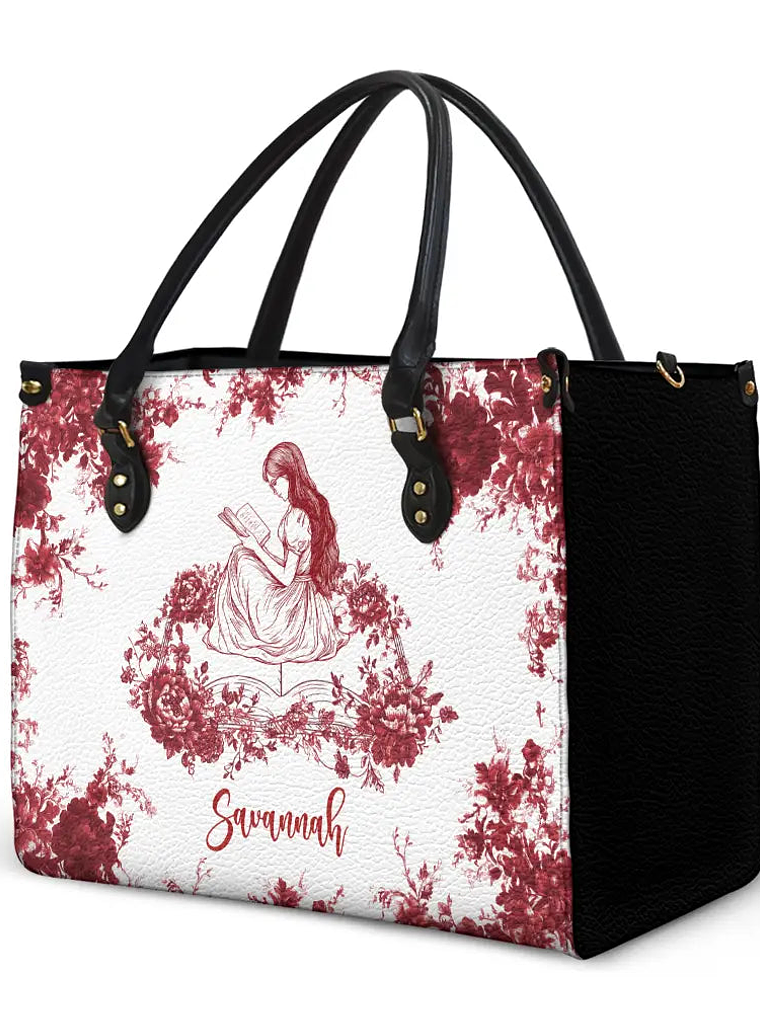 A Chapter Of Chinoiserie Toile - Personalized Leather Bag 2