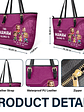 Cartoon Kid This Grandma Belongs To - Personalized Leather Tote Bag - Vorschaubild 6