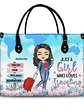 Just A Girl Who Loves Traveling - Gift For Travel Lovers - Personalized Leather Bag - Vorschaubild 1