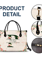 Floral Monogram Name - Gift For Her - Personalized Leather Bag - Vorschaubild 6