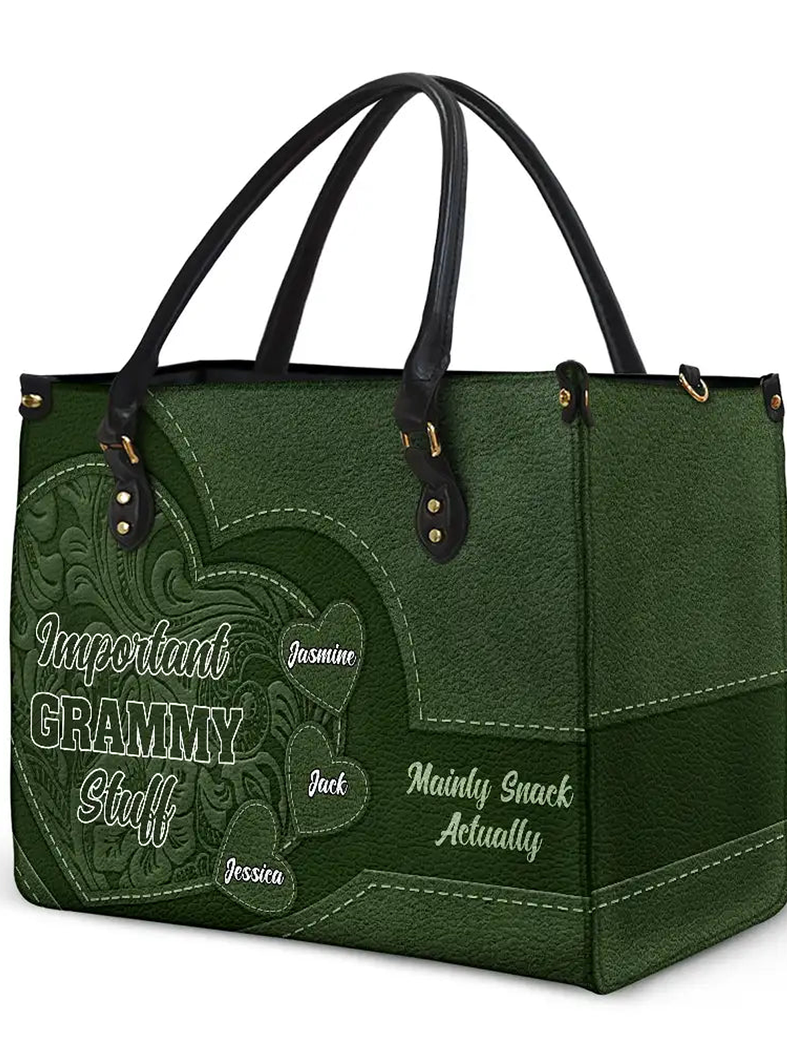Important Nana Stuff - Personalized Leather Bag 2