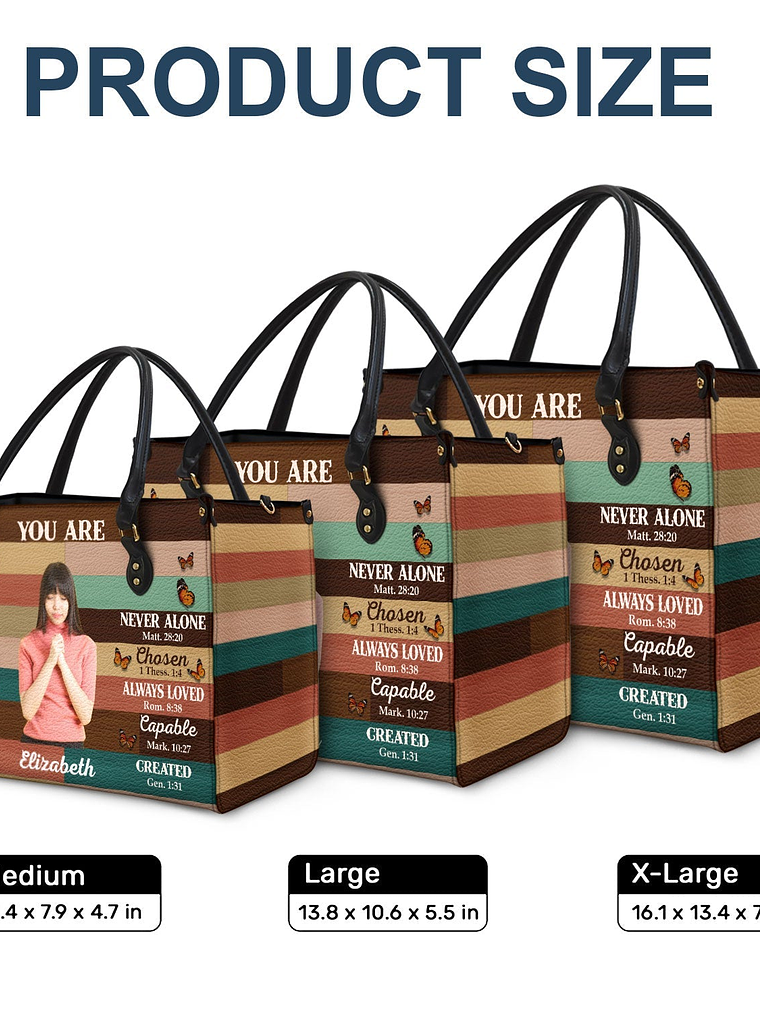 Custom Photo You Are Beautiful Strong - Gift for Yourself, Gift For Women - Personalized Leather Bag 6