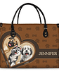 Dog Mom 3D Cute Effect Dog - Personalized Leather Bag - Vorschaubild 1