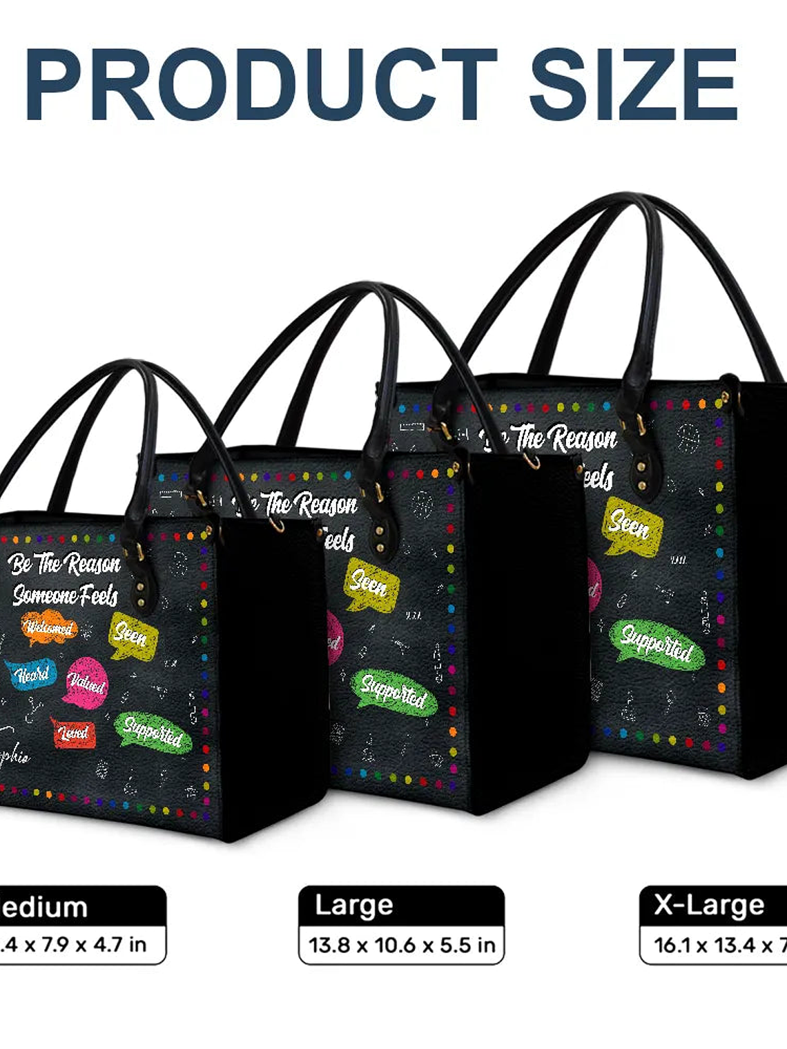 Teacher Be The Reason Someone Feels Welcomed - Personalized Leather Bag 6