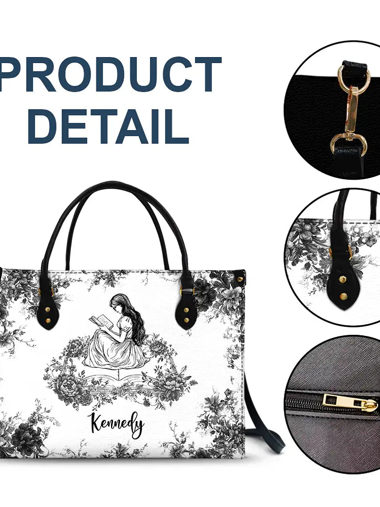 A Chapter Of Chinoiserie Toile - Personalized Leather Bag 6