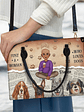 Just A Girl Who Loves Dogs - Gift For Dog Moms, Dog Lovers - Personalized Leather Bag - Vorschaubild 3