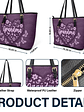 Grandma Leather Floral - Personalized Leather Tote Bag - Vorschaubild 6