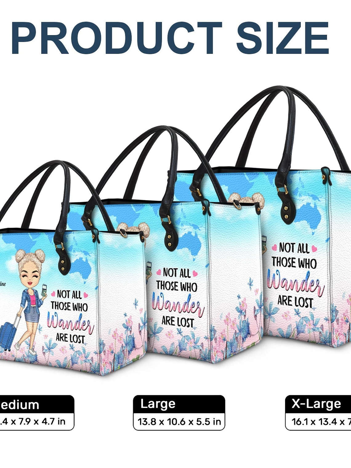 Just A Girl Who Loves Traveling - Gift For Travel Lovers - Personalized Leather Bag 5