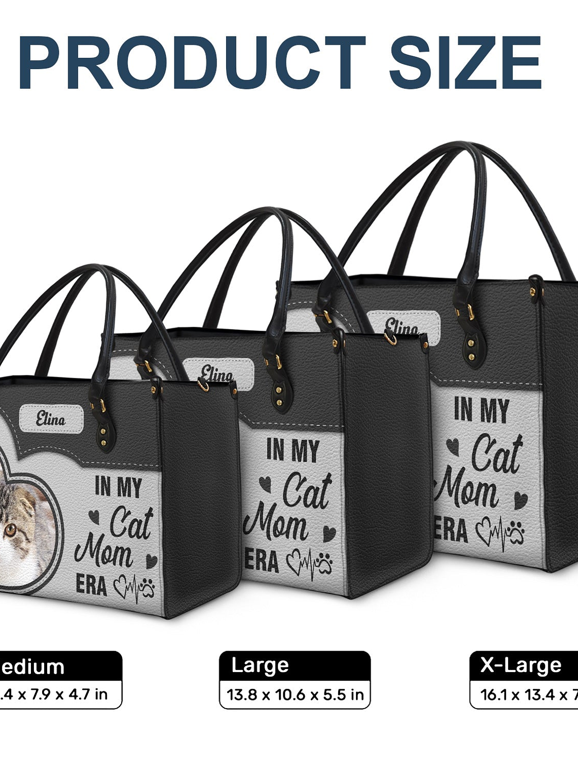 Custom Photo In My Dog Cat Mom Era - Gift For Dog Mom, Cat Mom - Personalized Leather Bag 6