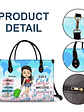 Just A Girl Who Loves Traveling - Gift For Travel Lovers - Personalized Leather Bag - Vorschaubild 6