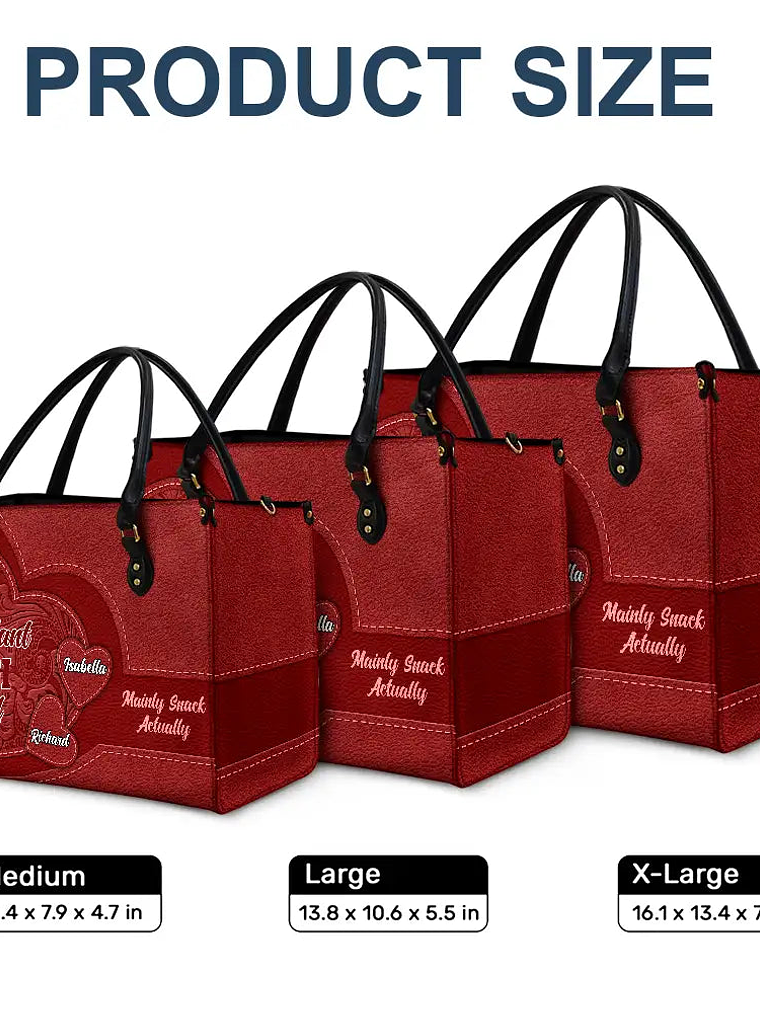 Important Nana Stuff - Personalized Leather Bag 6