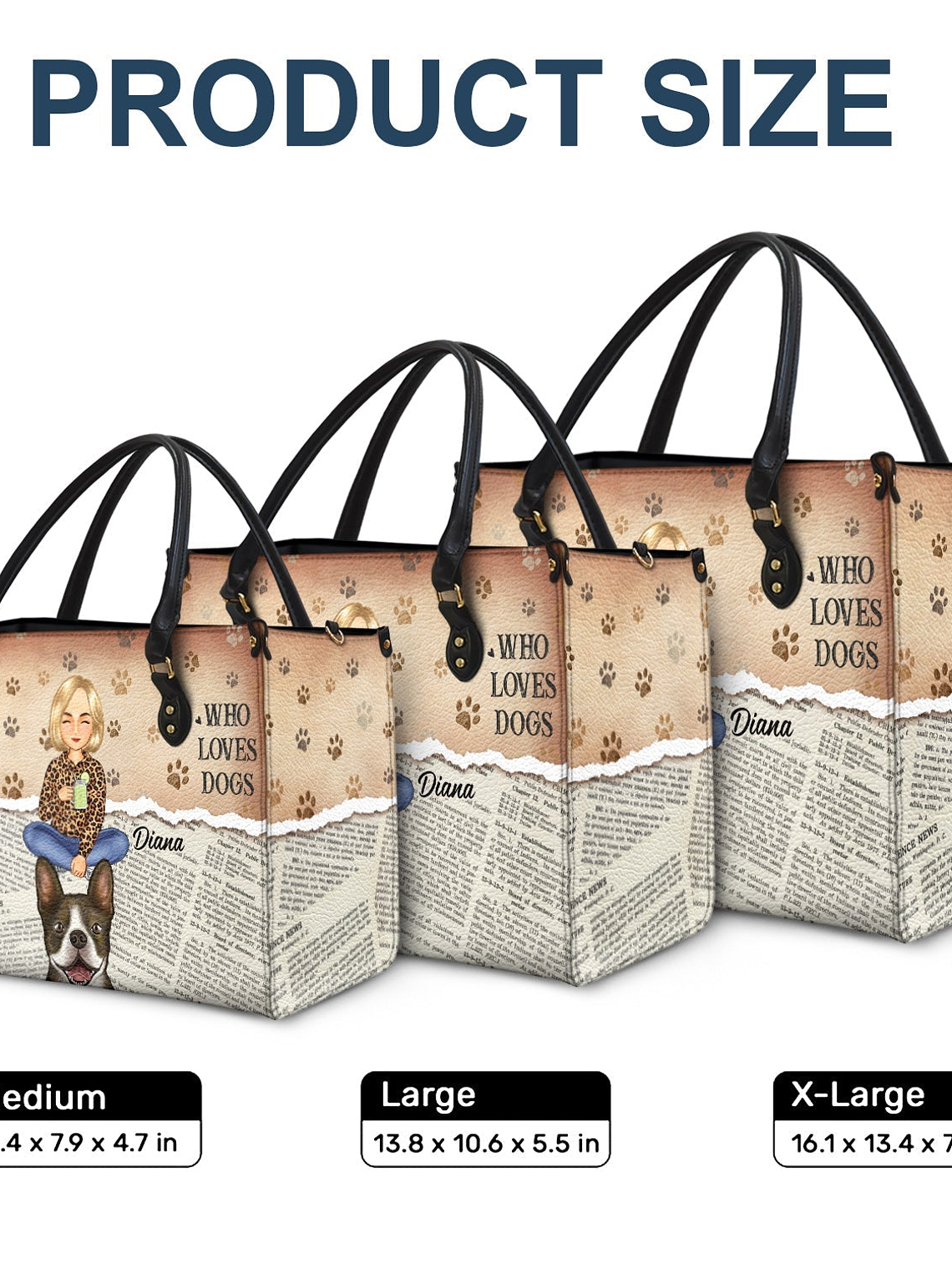 Just A Girl Who Loves Dogs - Gift For Dog Moms, Dog Lovers - Personalized Leather Bag 5