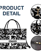 Monogram Style Floral Pattern - Personalized Leather Bag - Vorschaubild 7