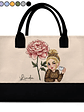 Birth Month Flowers Bloom Where You're Planted Women - Personalized Canvas Tote Bag - Vorschaubild 1