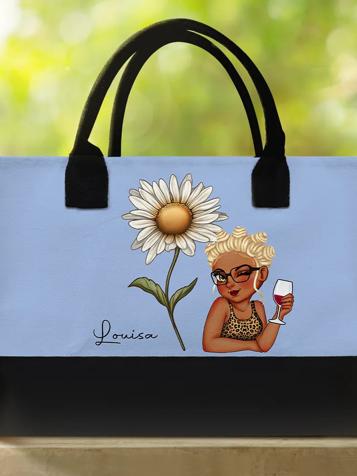 Birth Month Flowers Bloom Where You're Planted Women - Personalized Canvas Tote Bag 2