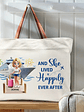 Travel All My Cruise Crap - Personalized Leather Handle Tote Bag - Vorschaubild 3