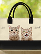 Custom Photo Dog Mom Cat Mom - Personalized Canvas Tote Bag - Vorschaubild 3