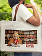 Reading Just A Girl Who Loves Books - Personalized Leather Handle Tote Bag - Vorschaubild 2