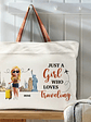 Travel Is My Therapy - Personalized Leather Handle Tote Bag - Vorschaubild 3