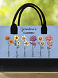 Grandma's Garden Birth Flower Bouquet - Personalized Canvas Tote Bag - Vorschaubild 2