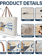 Travel All My Cruise Crap - Personalized Leather Handle Tote Bag - Vorschaubild 4