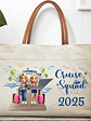 Girls Trip Bestie Traveling Cruising - Personalized Leather Handle Tote Bag - Vorschaubild 1