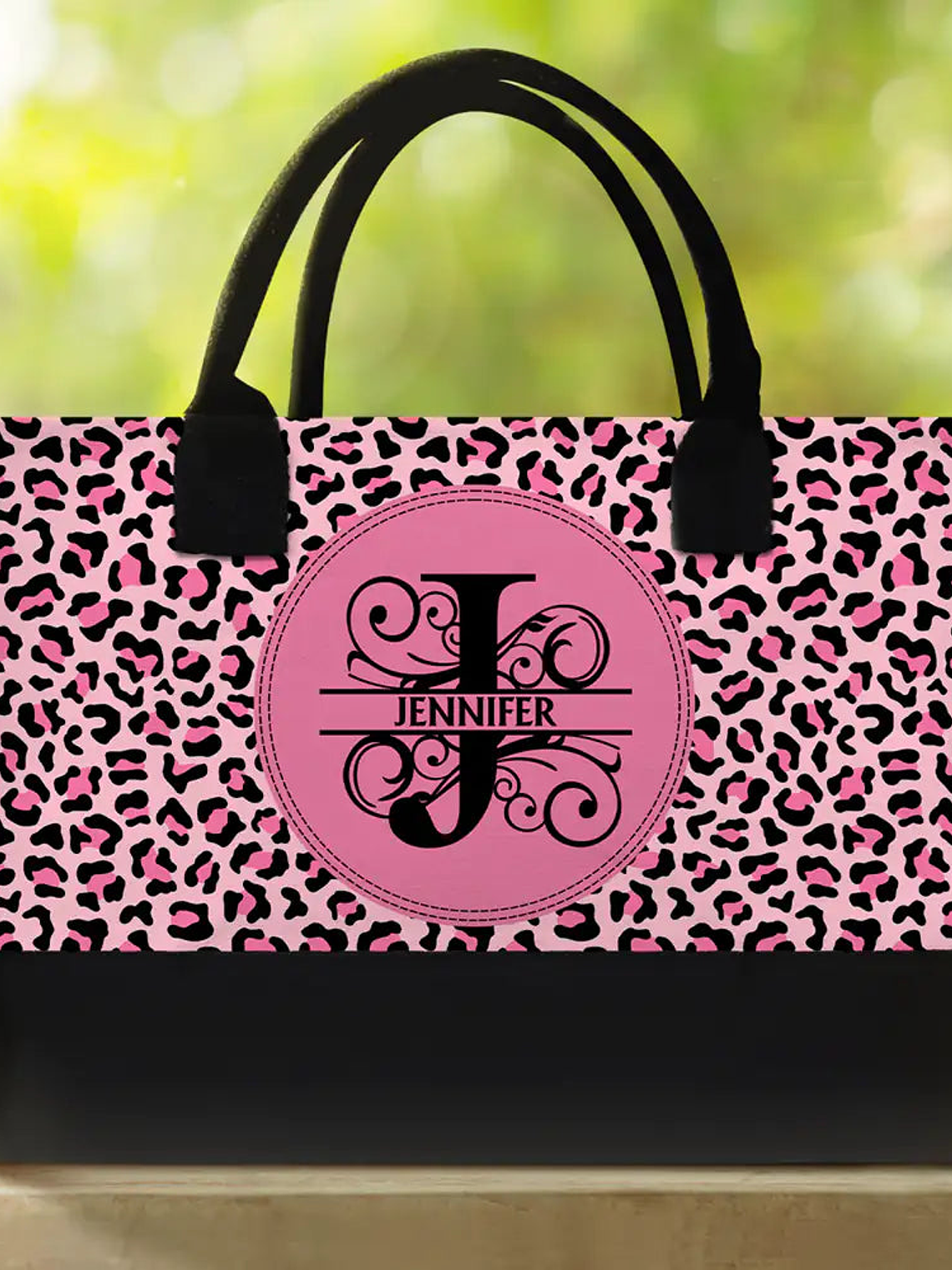 Monogram Name Custom - Personalized Canvas Tote Bag 2