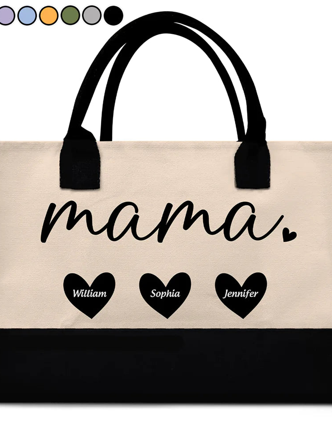 Mama Gigi Grandma - Personalized Canvas Tote Bag 1