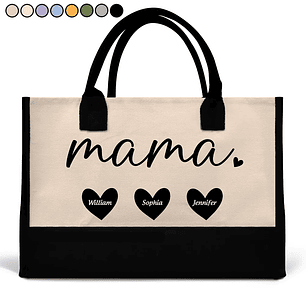 Mama Gigi Grandma - Personalized Canvas Tote Bag