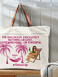 Retired Life The Bag Holds Nothing Urgent, Overwhelming - Personalized Leather Handle Tote Bag - Vorschaubild 3
