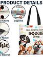Doggie Things 3D Effect Dogs - Personalized Tote Bag - thumbnail 3
