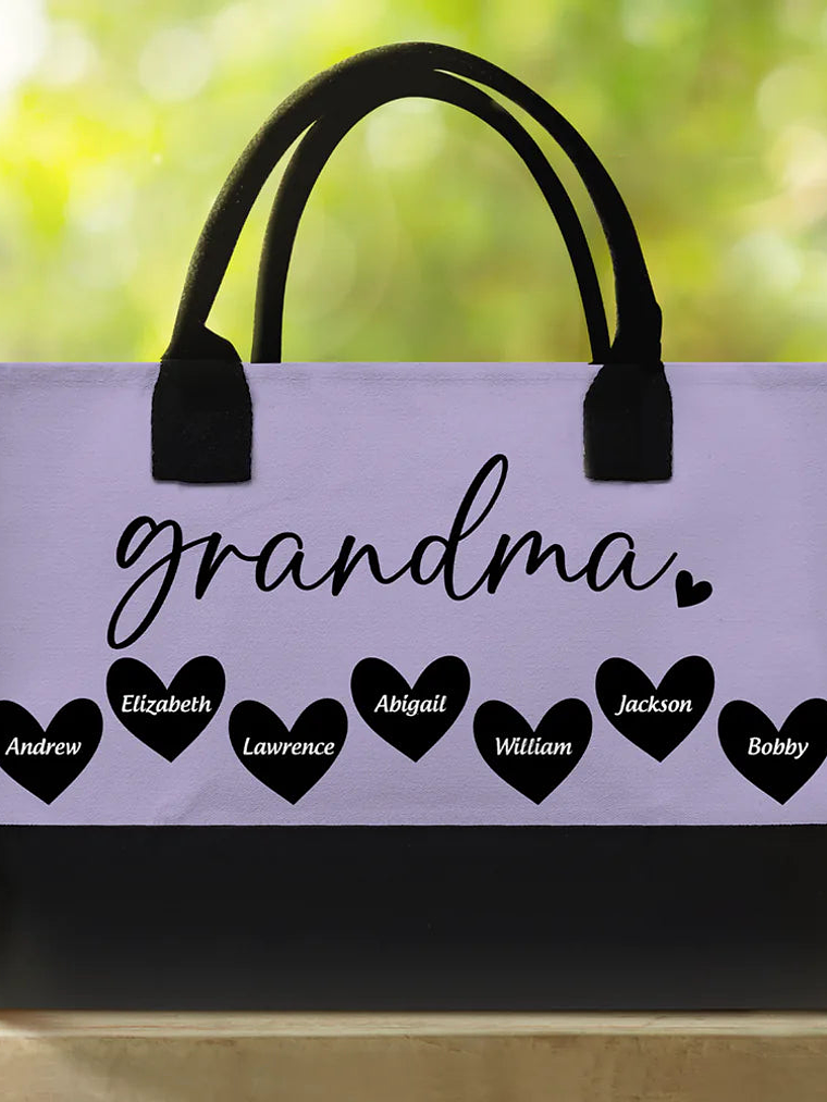 Mama Gigi Grandma - Personalized Canvas Tote Bag 2