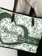 Chinoiserie Toile Grandma Mom - Personalized Leather Tote Bag - Vorschaubild 3