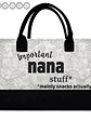 Important Nana Stuff - Personalized Canvas Tote Bag - thumbnail 1