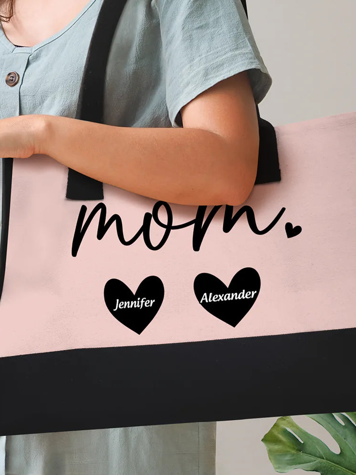 Mama Gigi Grandma - Personalized Canvas Tote Bag 3