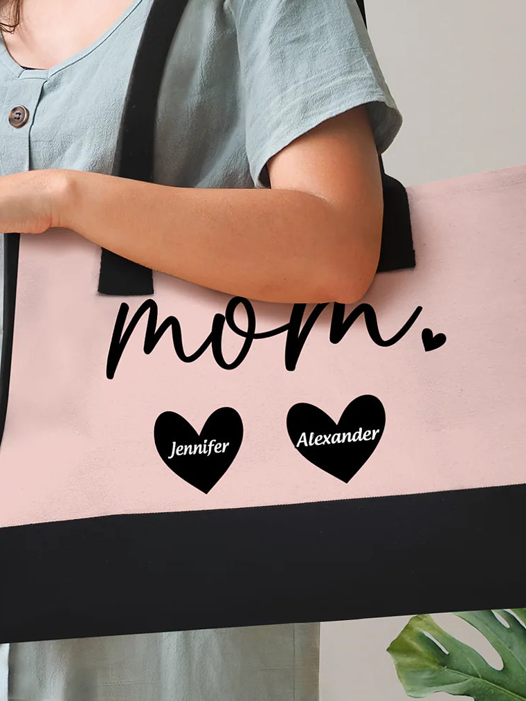 Mama Gigi Grandma - Personalized Canvas Tote Bag 3