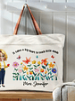 Teacher Teach Them Love Them Watch Them Grow - Personalized Leather Handle Tote Bag - Vorschaubild 3