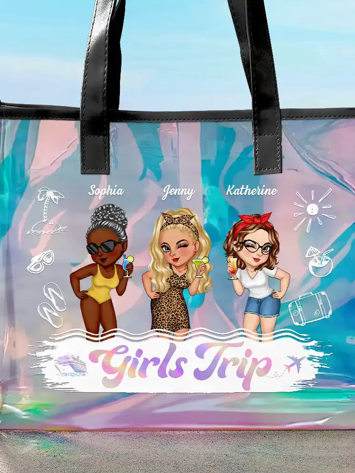 Girls Trip - Personalized Holographic Tote 1