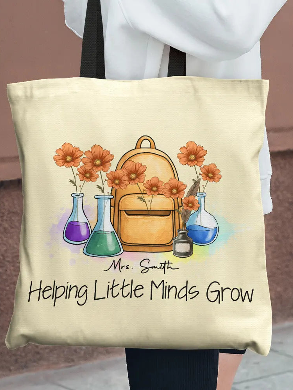 Grow With Teacher - Personalized Tote Bag 2