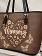 Grandma Leather Floral - Personalized Leather Tote Bag - Vorschaubild 2